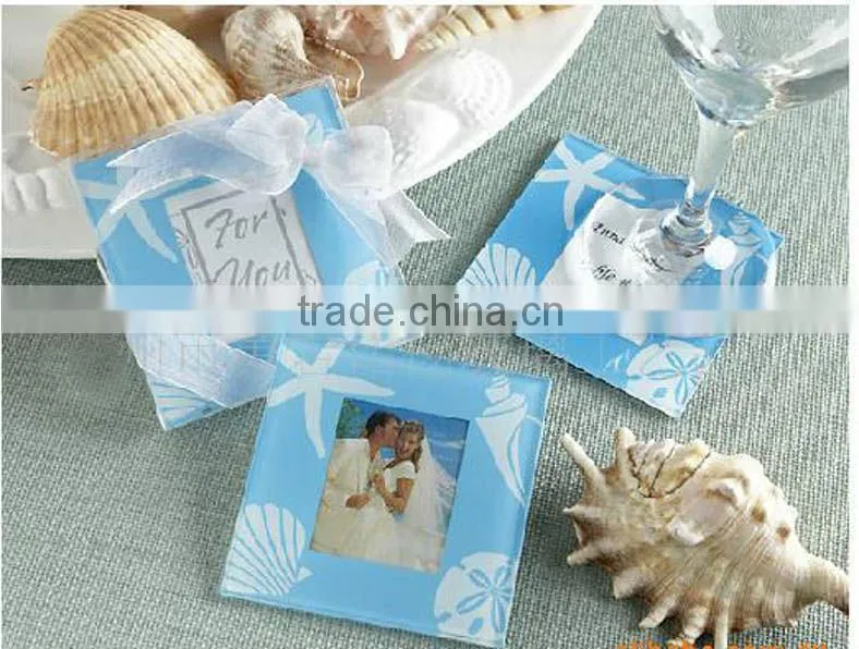 Glass wedding coasters