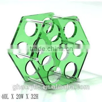 GH-RZ258 Shenzhen Guihe factory direct sale cheap acrylic wine display rack wholesale bottle rack / holder