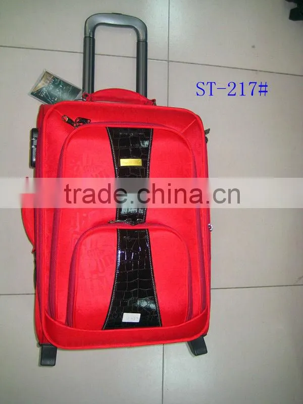 two wheels aluminum trolley easy cleaning four set new retro 1680D trolley bag