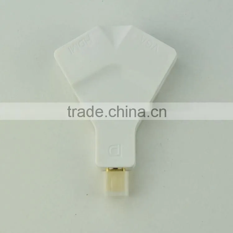High quality gold plated mini dp to hdmi vga adapter for laptop