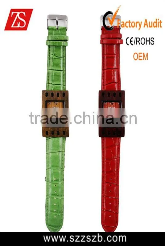 2016Best Sale Popular Simple Leisure Eco-friendly wooden watch strap