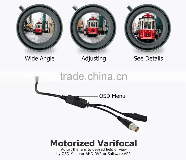 1080P hd analog ahd surveillance cctv camera motorized zoom lens infrared security camera