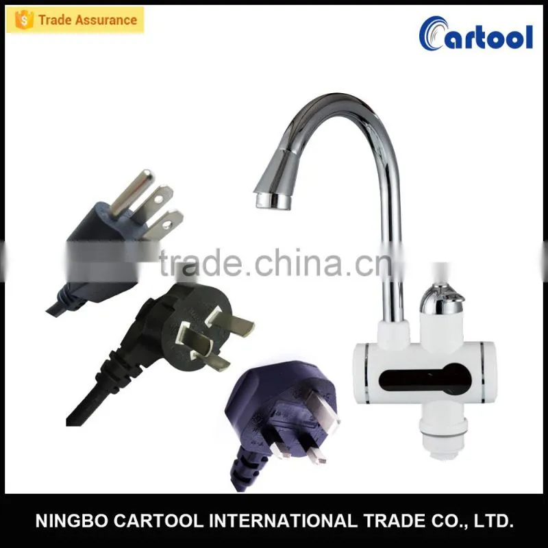 Kitchen LED Red Digital Display Fast Heating Electric Faucet Water Heater Taps