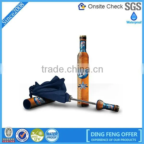 New creation high fashion wine bottle shaped 3 fold umbrella hot sale