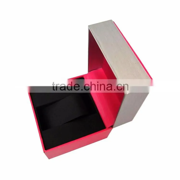 Custom Pink Velvet Paper Watch Git Case For Women.