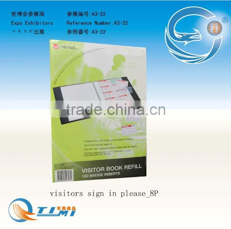 visitor sign (in please)book,cash receipt book,restaurant small docket book,docket book,phone message book