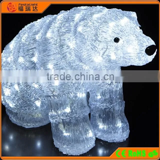 Acrylic led 3d motif animal/acrylic SEA POLAR BEAR lights, christmas light