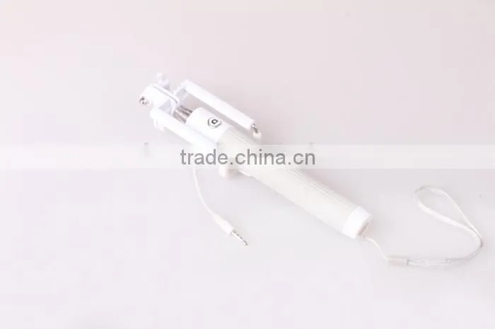 Wired Selfie Stick Handheld Monopod Built-in Shutter Extendable with Fold Holder For iPhone Samsung Smartphone Any Phones Camera