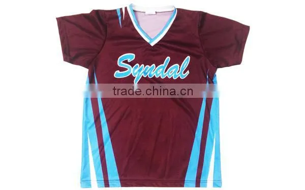 Full sublimated printing v-neck soccer jersey reversible
