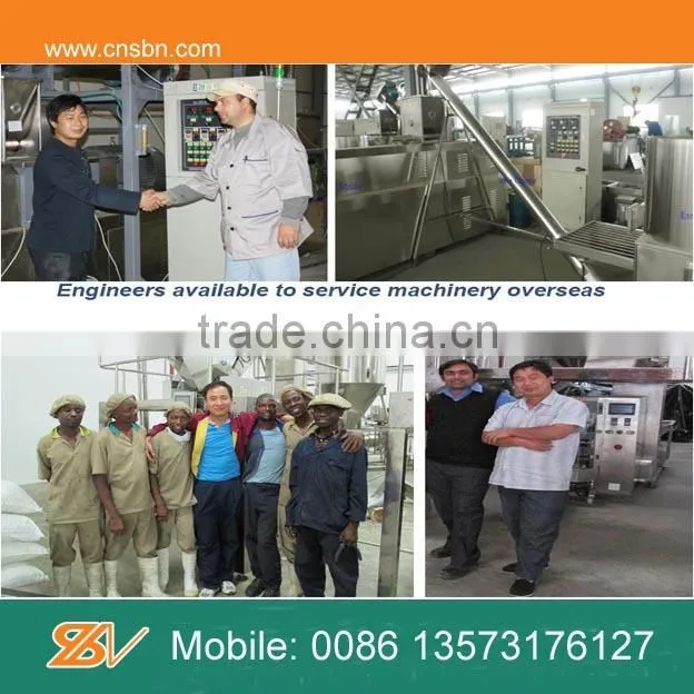 BV Certificated Automatic Re-produced extruded rice machine processing line