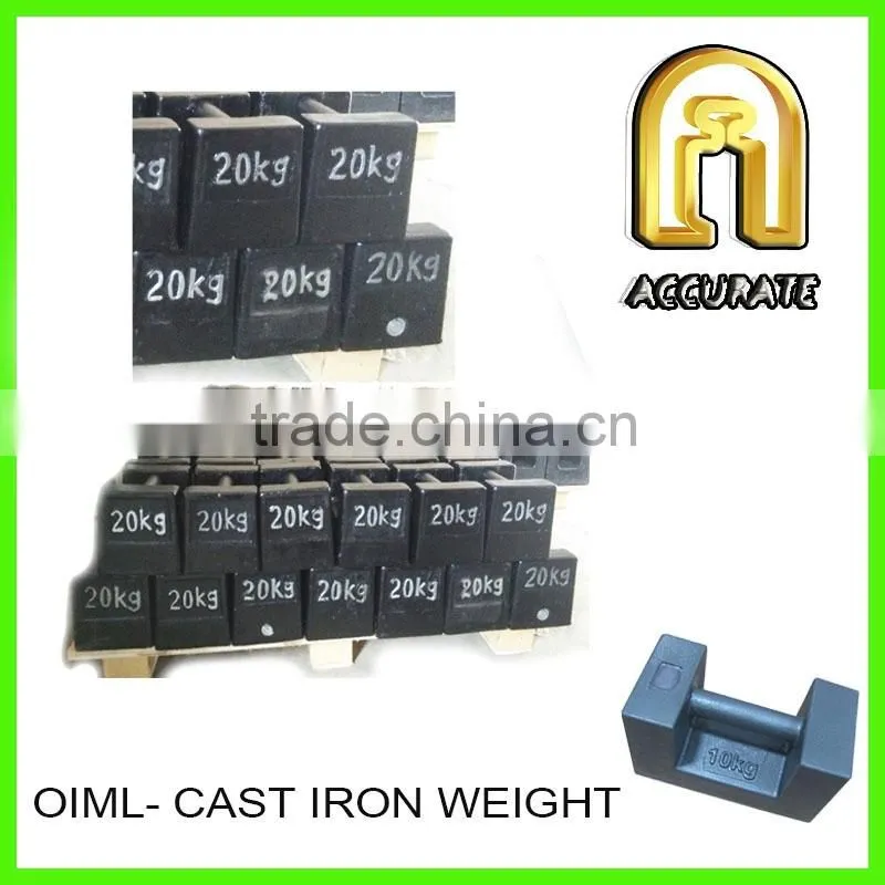 OIML standard test weights, 20kg test weights, 20kg cast iron weights