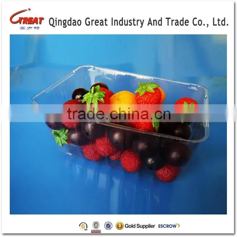 Clear Disposable Plastic Strawberry Fruit Transparent Box