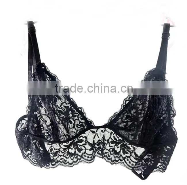 floral lace bra lacy bralette wavy hem scalloped bralette spaghetti lined un padded sheer bralette