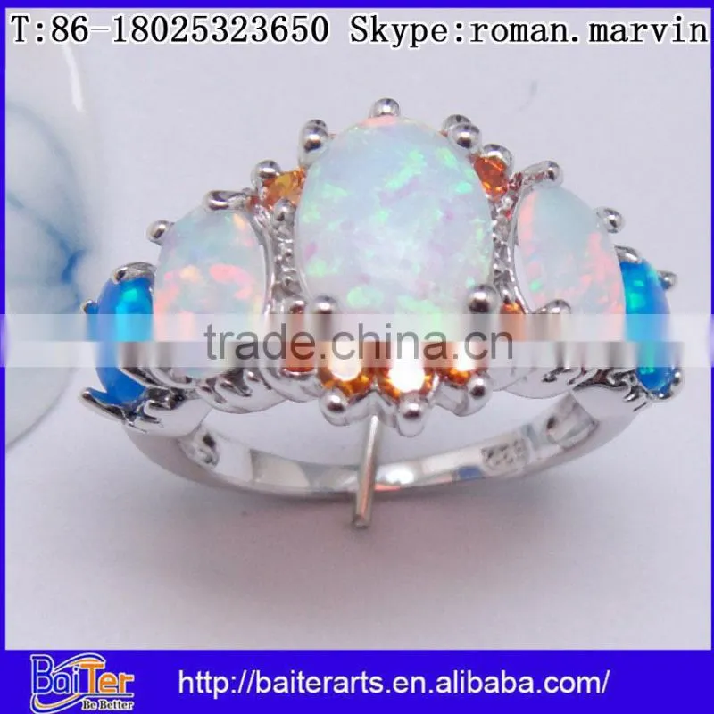 Opal Factory !! Custom 925 Sterling Silver Created Blue Gems Opal Cross Pendant Wholesale