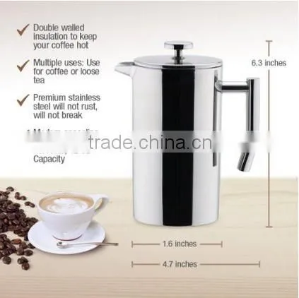 Succinct Unique Stainless Steel French Press Coffee Maker