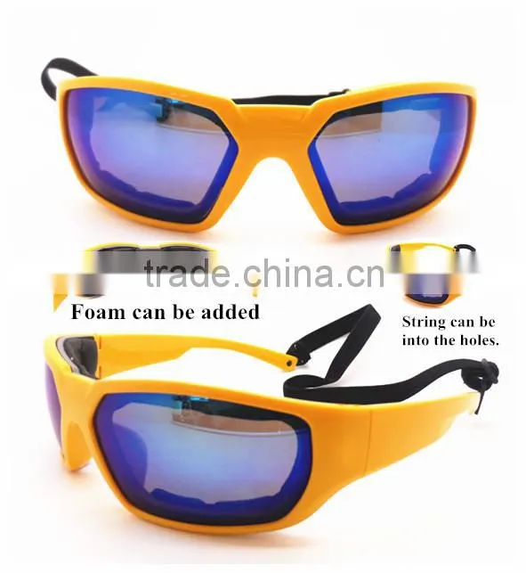 2015 Custom Racing Sports Sunglasses With String, Racing Sports Goggles With Strap