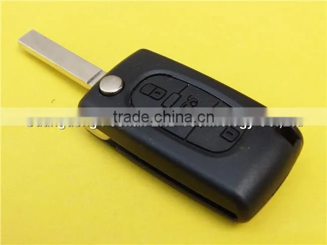 3 buttons remote flip folding car key for Peugeot 307 CE0523 no logo