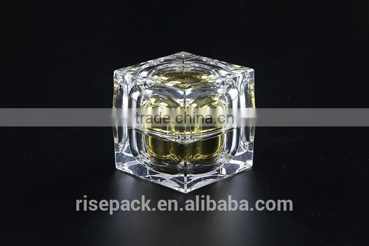 RISEPACK acrylic transparent cosmetic jars