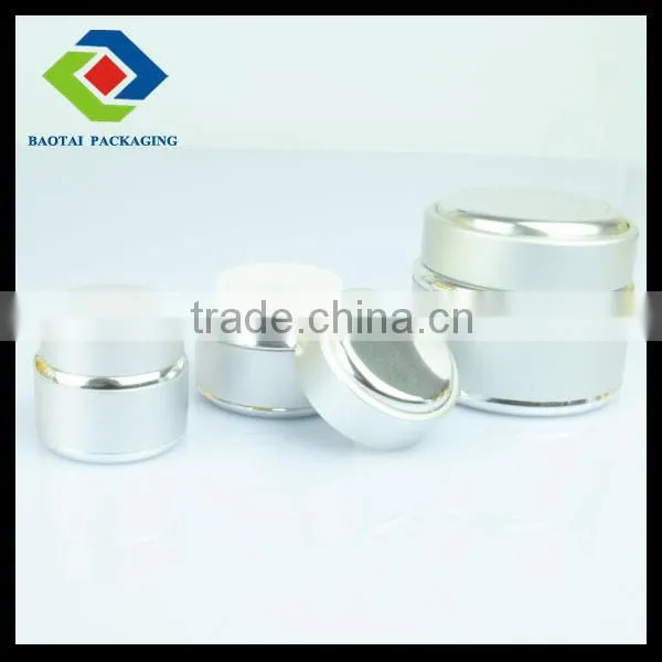 100G Big Sliver Aluminum Jar for Cosmetic Use/curatorial packaging