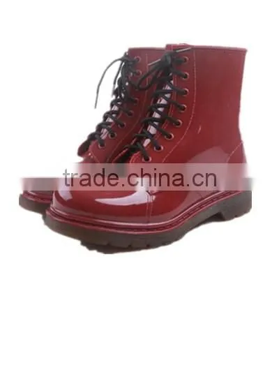 women fashion ankle pvc rain boots