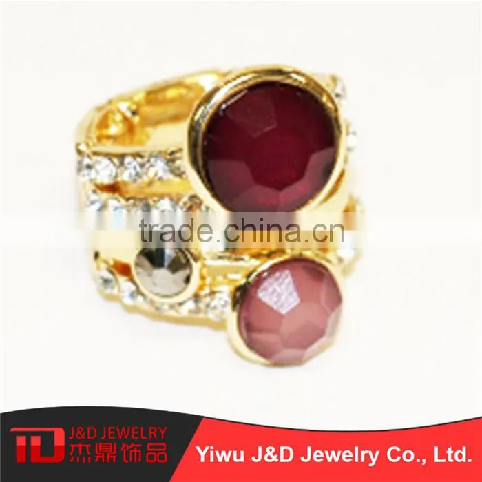 2016 Newest Style fashion gold gemstone ring