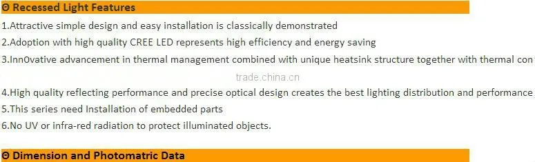 Led Recessed Lights Cree residence wall lamp