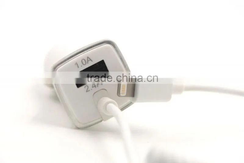 CE,FCC,RoHS Approved 3.4A dual usb car charger for iphone,ipad and mobile phones