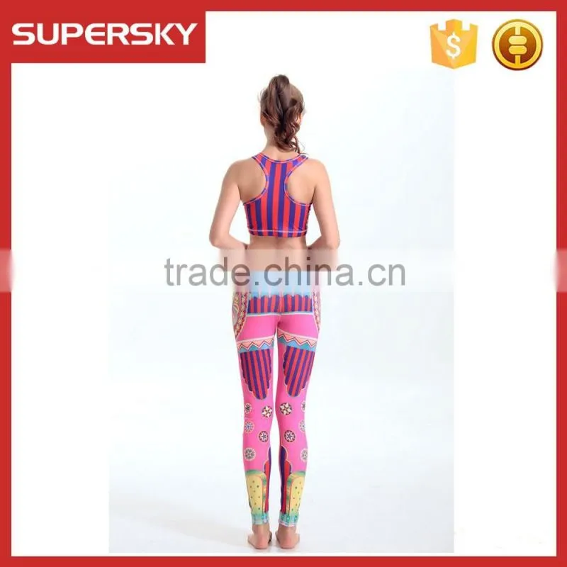 K-824 OEM Factory Fitness Yoga Wear For Women Sublimation Print Yoga Leggings Pants