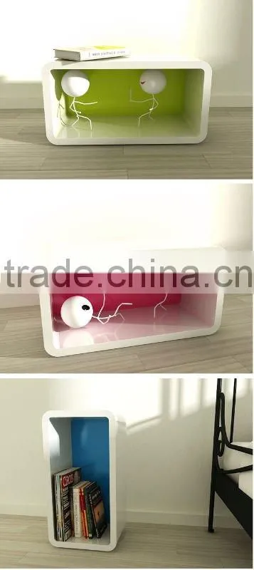 colorful cube shelf