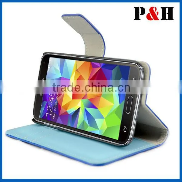 Luxury Retro PU Leather Flip Case For Samsung Galaxy S5 Cellphone Sleeve Wallet Stand Card Holder Cover For Galaxy S5