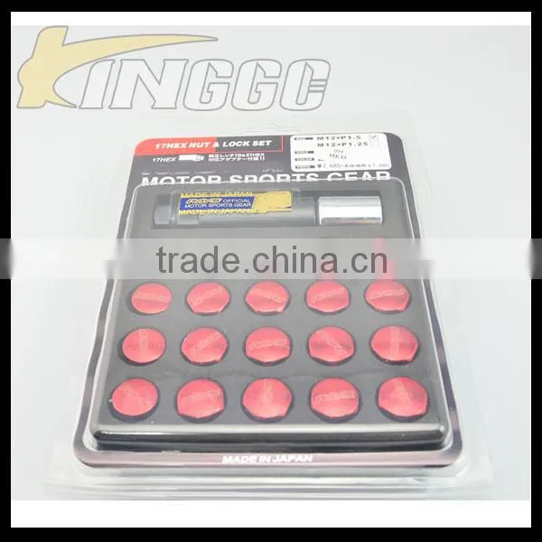 Optional Multicolor 17Hex Nut Iron Racing Lug Nuts