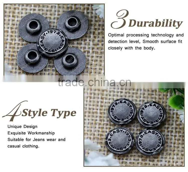 Fashion Metal Button and Rivets Custom Rivets Logo