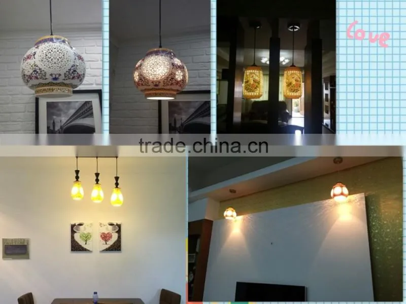 Vintage Ancient Pendant Light Porcelain ChandelierJingdezhen Handpainted Ceramic Party Loft Coffee Bar Restaurant Kitchen Lights
