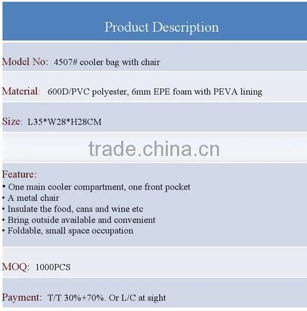 cooler bag with Chair