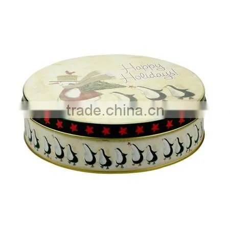 2016 decoration fancy christmas cookie tin can