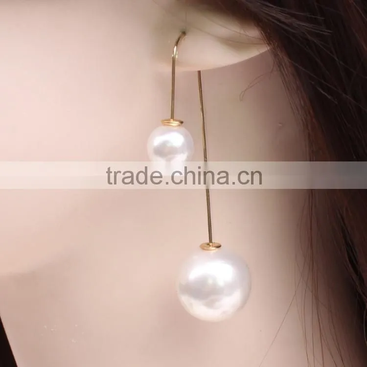 double faced handmade crystal earring, crystal ball earrings
