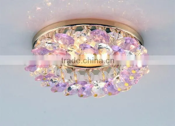 modern MR16 gu5.3 gu10 AB multi color crystal beads chrome iron base led spot light for indoor ceiling decoration