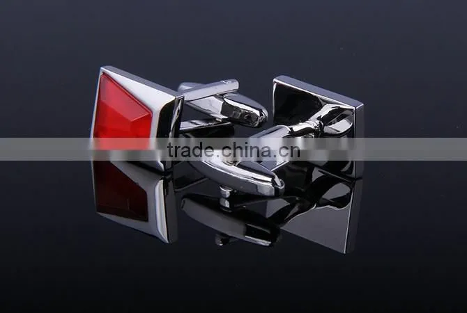 Black/Red/Purple Color Crystal inlaid cufflink