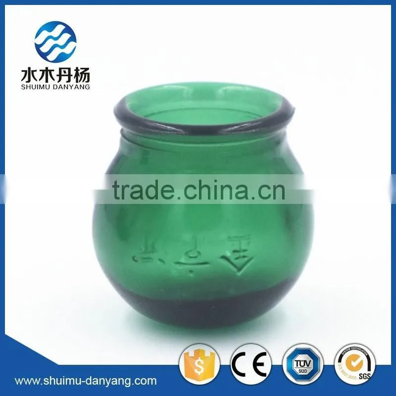 Hot selling green cupping glass jar