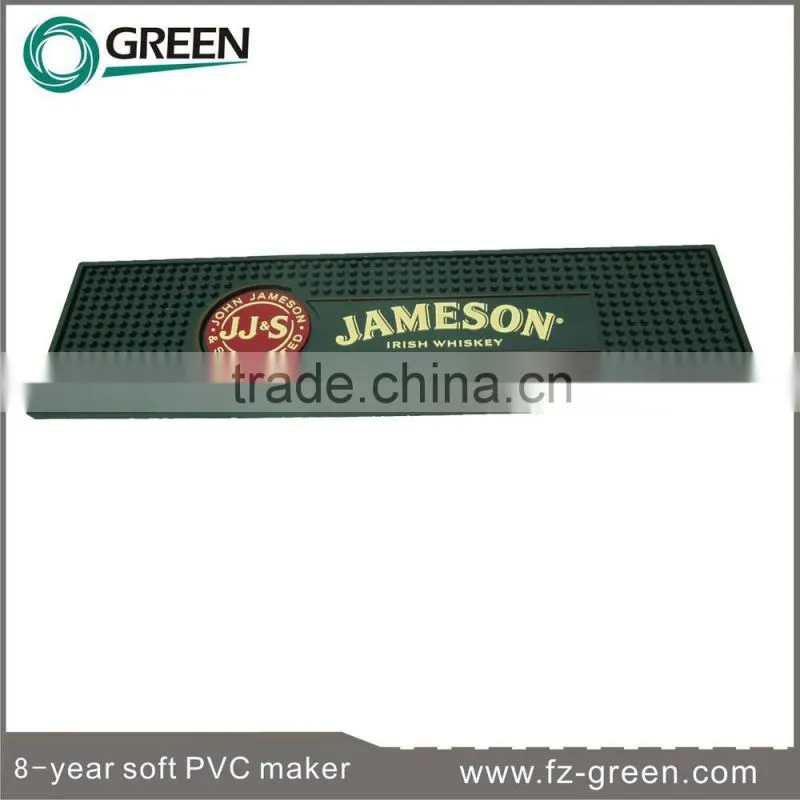 High quality PVC rubber bar mat, pvc bar mat with embossed logo