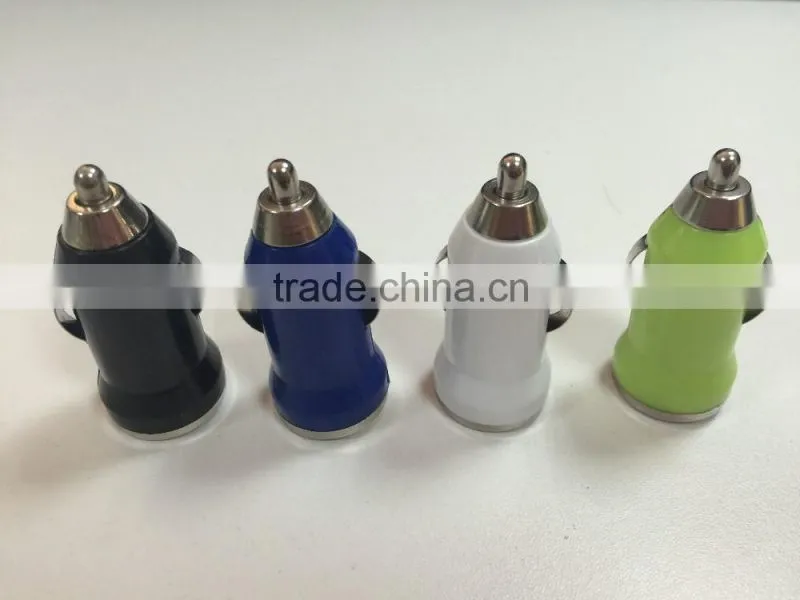 Hot Sale!Cheapest Promotional Traveling colorful bullet mini Car Charger
