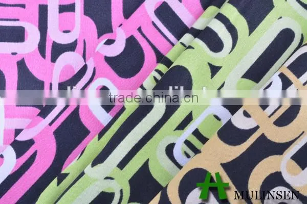 Mulinsen textile co ltd stretch polyester satin fabric/ evening wear fabric