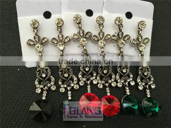 Retro Style Drop Red Jewelry Earrings Hypoallergenic Earrings