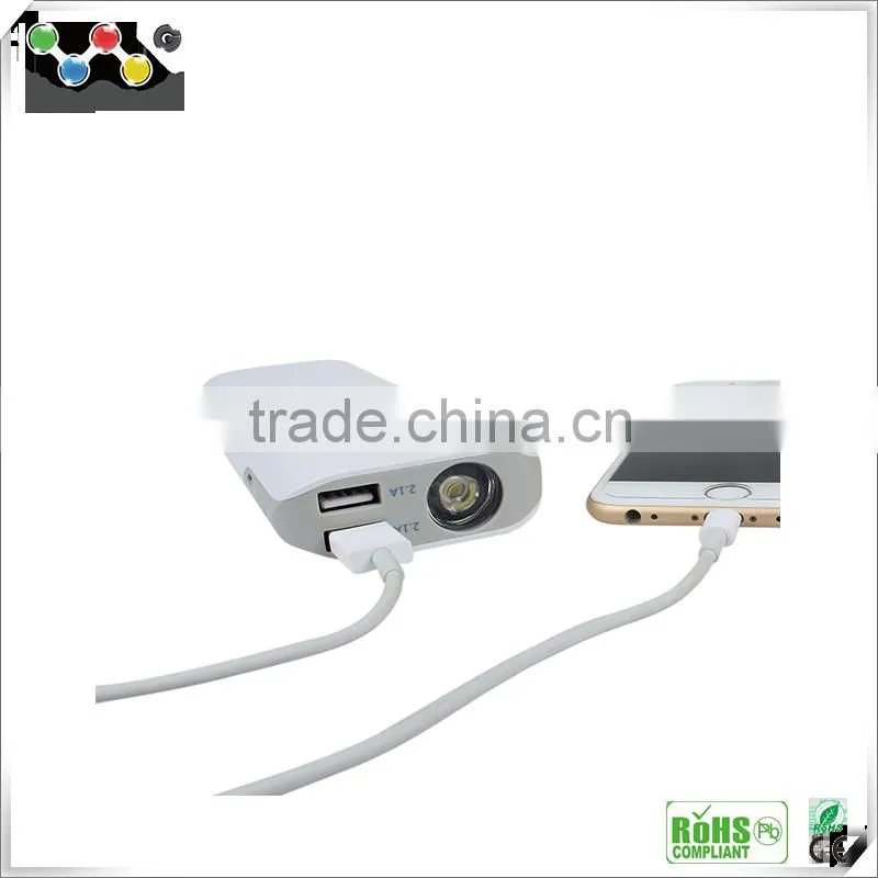 LED lighting up fast charge power bank with 2 USB output 10000 mAh large capacity