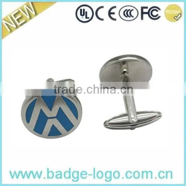 Custom Red Enamel Logo Cuff Links