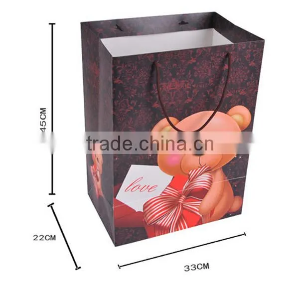Lovely Bear Dark Color Paper Shopping Bag
