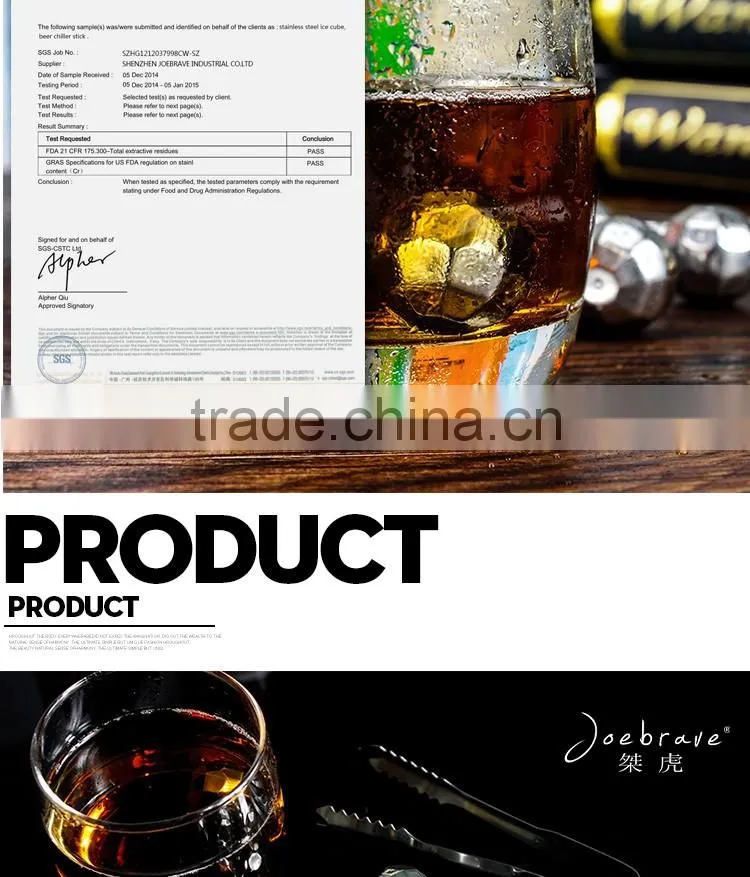 Stainless Steel Chilling Reusable Diamond Shape Ice Cube for Whiskey,Red Wine,Beverage