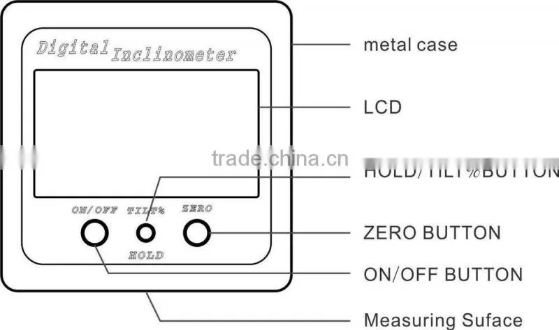 cheap metal digital inclinometer price with magnet base