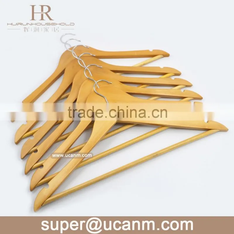 HRW-6611N maple wood A Grade cheap suit hanger