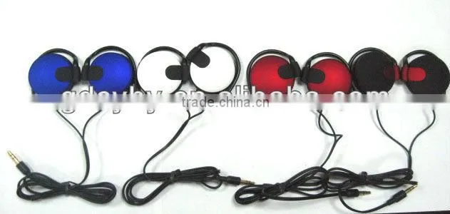 High-end sound performance comfortable stylish stereo clip-on mp3/mp4 earphone, earpiece, headset
